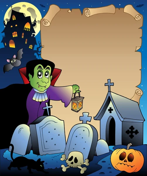 Parchemin avec Halloween thème 3 — Image vectorielle