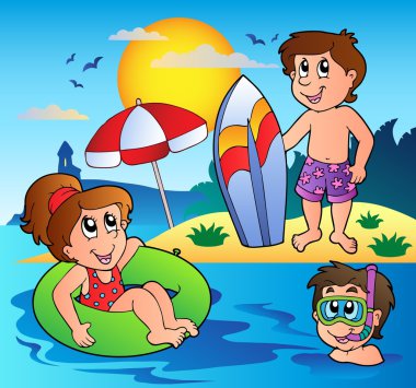 Summer theme image 1 clipart