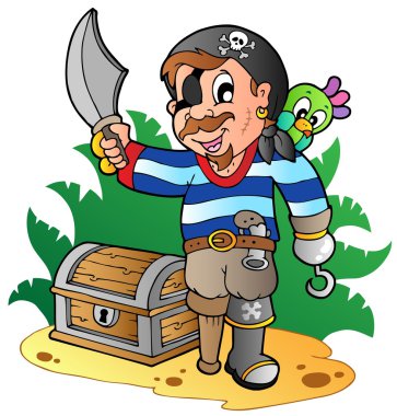 Young cartoon pirate 2 clipart