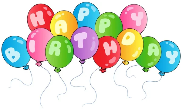 Gelukkige verjaardag ballonnen — Stockvector