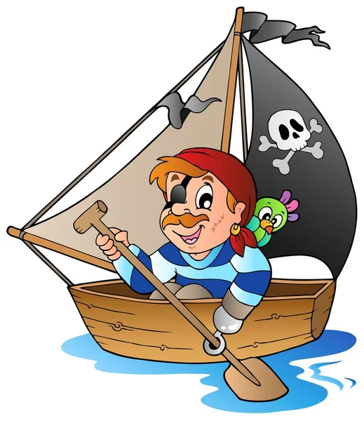Young cartoon pirate 1 — Stock Vector