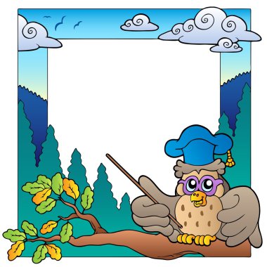 School theme frame 3 clipart