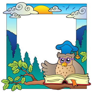 School theme frame 4 clipart