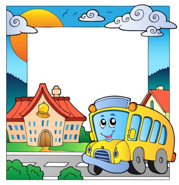 School theme frame 5 clipart