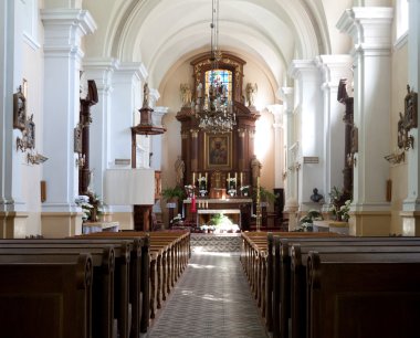 The altar of the old church clipart