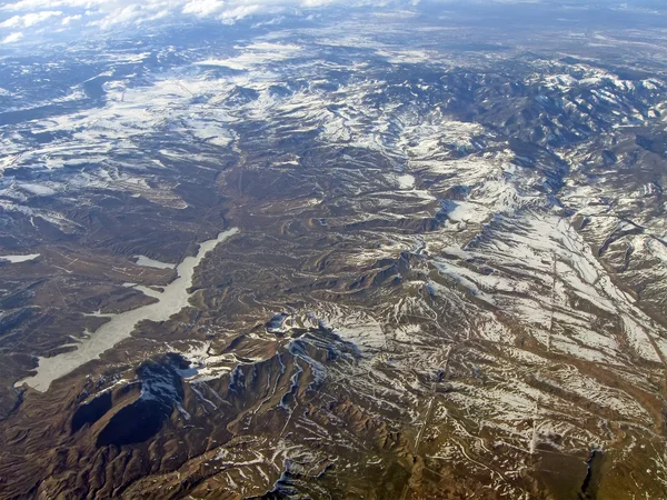 Kar dağ manzarası, doğa ortam — Stok fotoğraf