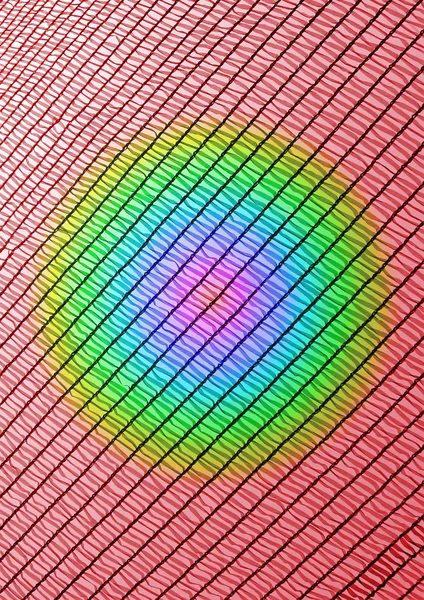 Abstraktní rainbow texturovaná mřížka, detailní textury. — Stock fotografie
