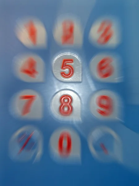 Fünf Zahlen, moderne Technik. — Stockfoto