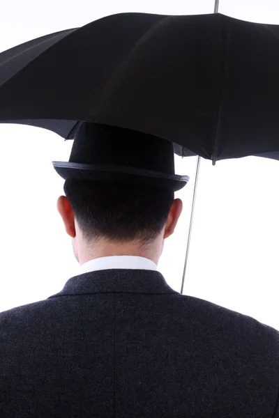 Tvrďák a deštník — Stock fotografie