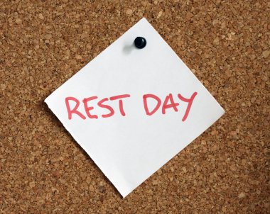 Rest day reminder clipart