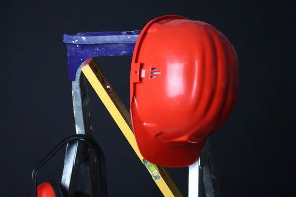 Красный шлем — стоковое фото