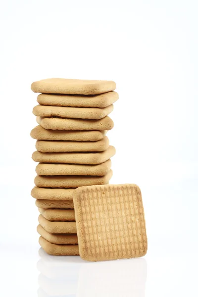 Stack av cookies på nära håll — Stockfoto