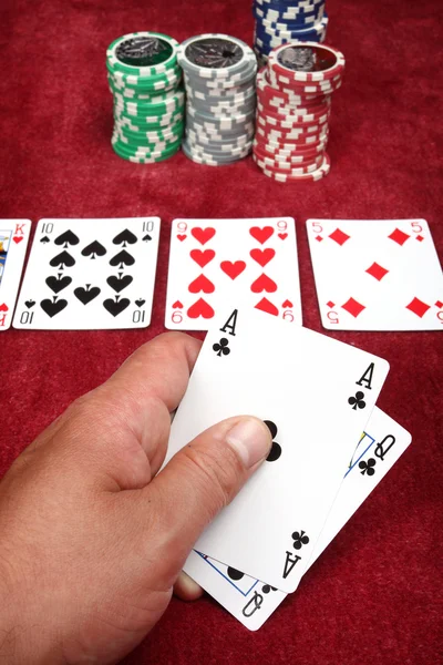 Hra poker — Stock fotografie