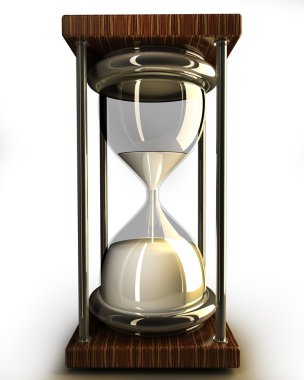 Closeup of hourglass in warm clipart