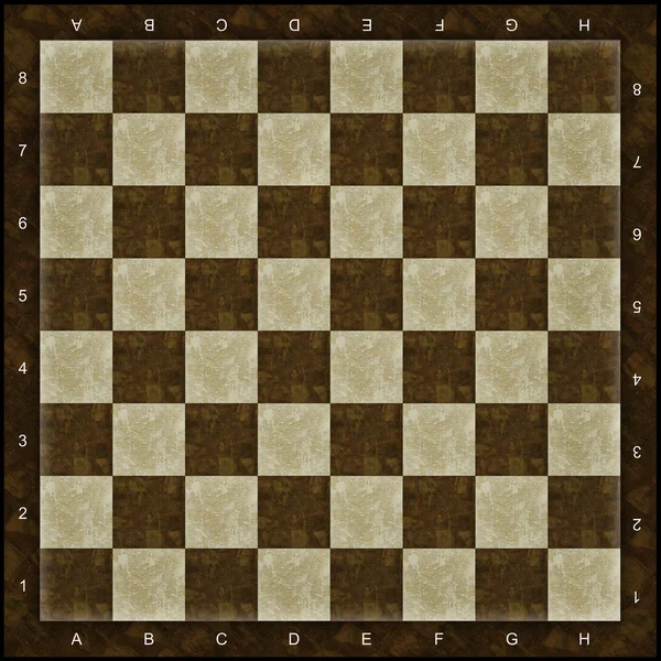 Trä schackbräde isolerad på vit bakgrund 3d — Stockfoto