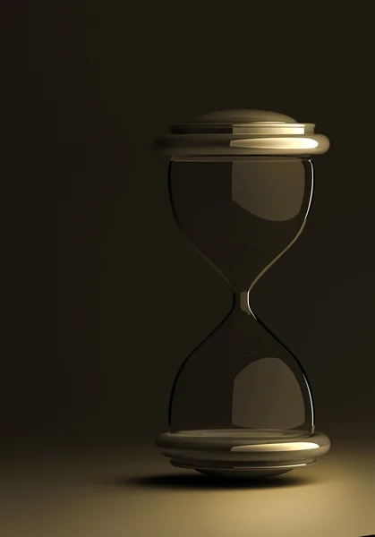Närbild av timglas i varm svart och mörkt isolerat på vit bakgrund 3 — Stockfoto