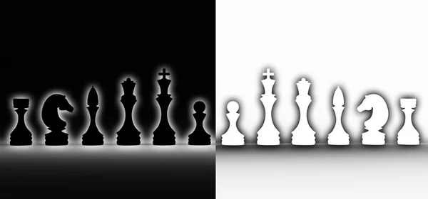 Silhouette schack isolerade 3d render — Stockfoto