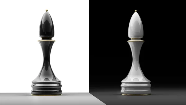 Ufficiale scacchi isolato 3d render — Foto Stock