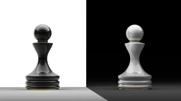 Pawn scacchi isolato rendering 3d — Foto Stock