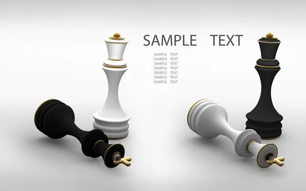 Imagen de concepto de ajedrez - jaque mate — Foto de Stock