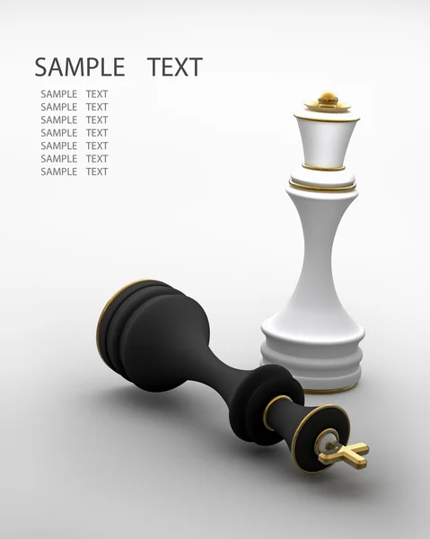 Imagen de concepto de ajedrez - jaque mate — Foto de Stock