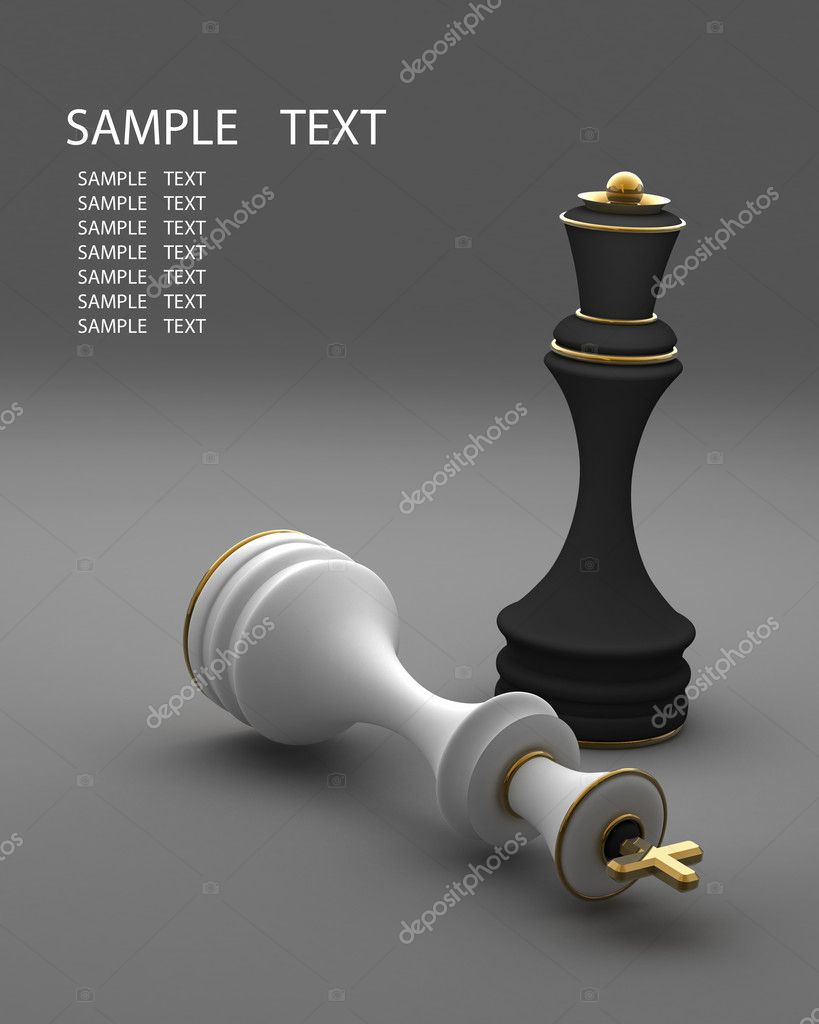 Checkmate 3D Do Conceito Da Xadrez Ilustração Stock - Ilustração