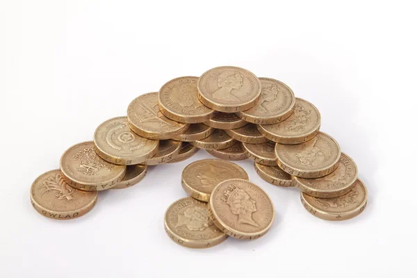 Brit, Egyesült Királyság, font érmék. — Stock Fotó