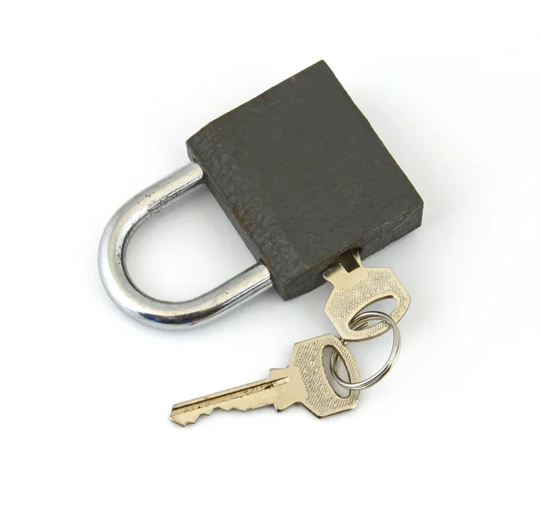 Hänglås och nyckel. — Stockfoto
