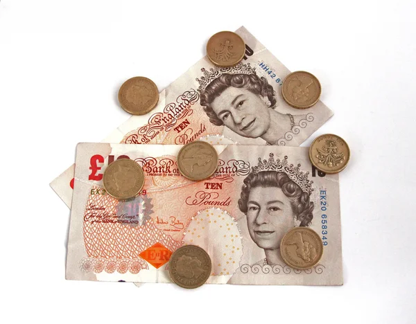Moneda británica (Reino Unido) . Fotos De Stock
