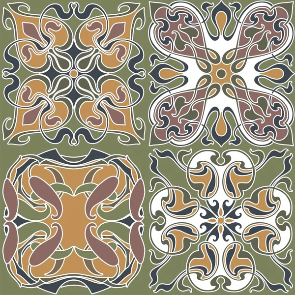 Art nouveau wallpapers — Stockvector