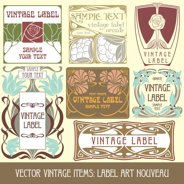 Label art nouveau — Image vectorielle