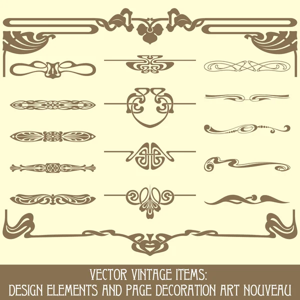 Elementos de diseño y decoración de página — Vector de stock