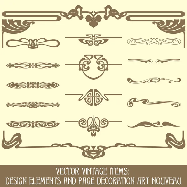 Elementos de diseño y decoración de página — Archivo Imágenes Vectoriales