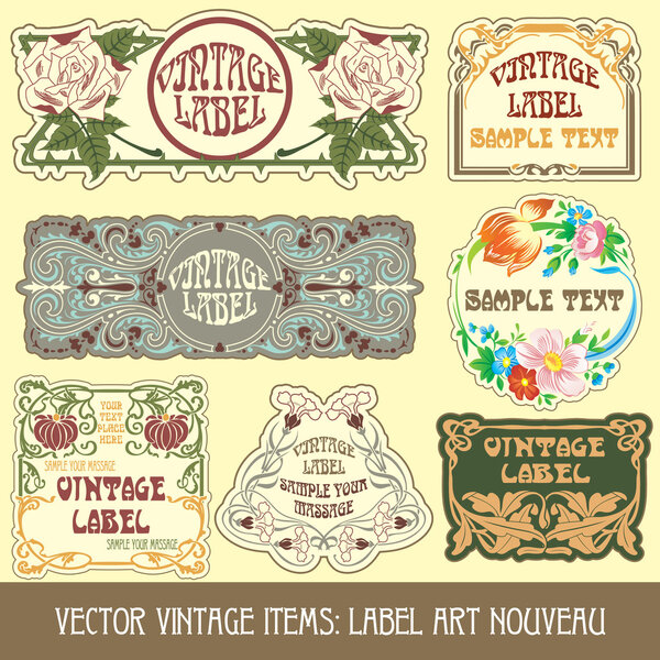 Label art nouveau