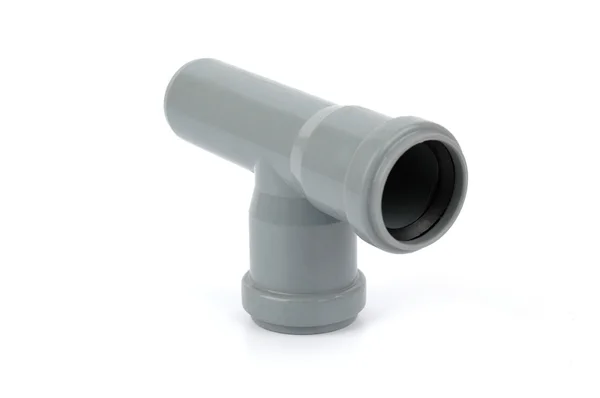 Accesorios de tee de PVC utilizados en sistemas de distribución de agua — Foto de Stock