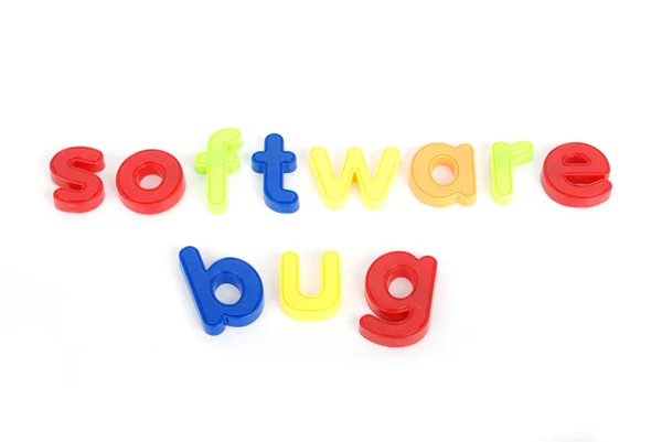 stock image Colorful software bug letters