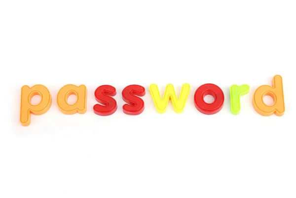 Stock image Colorful password letters