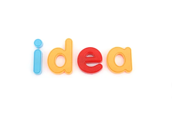 Colorful idea letters — Stock Photo, Image