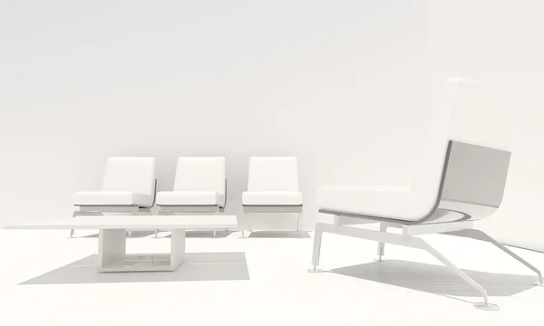 Interior branco — Fotografia de Stock