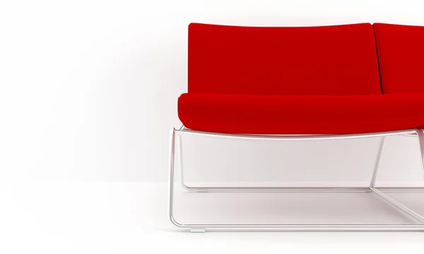 Detalhe sofá vermelho — Fotografia de Stock