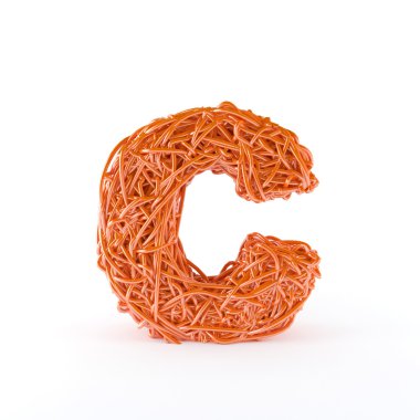 Intertwined letter C clipart