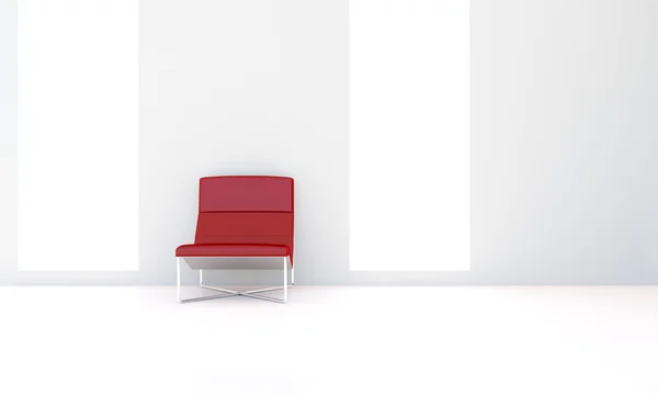 Rode stoel in interieur — Stockfoto