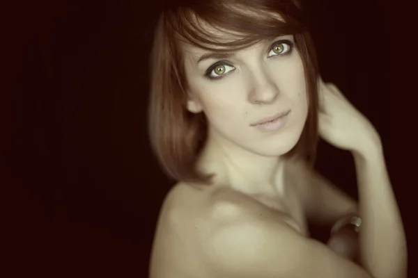 Portrait of a beautiful redhead girl — Stock Photo, Image