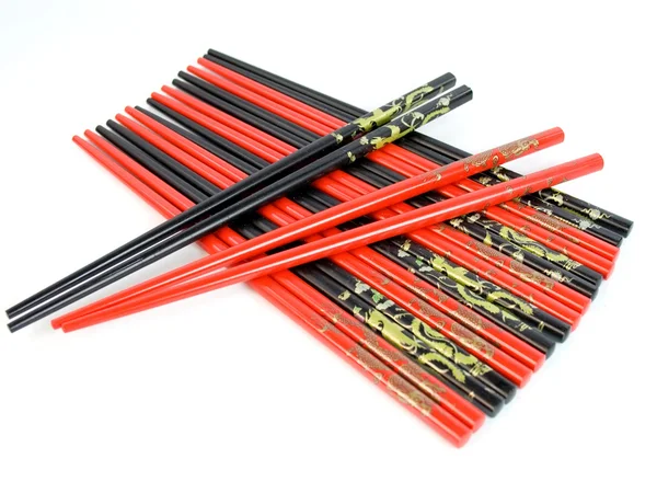 Mnoho čínských dřevěné hůlky — Stock fotografie