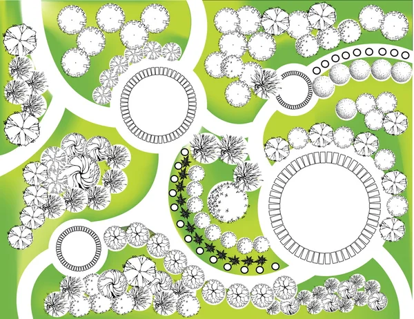 stock vector Landscape Plan