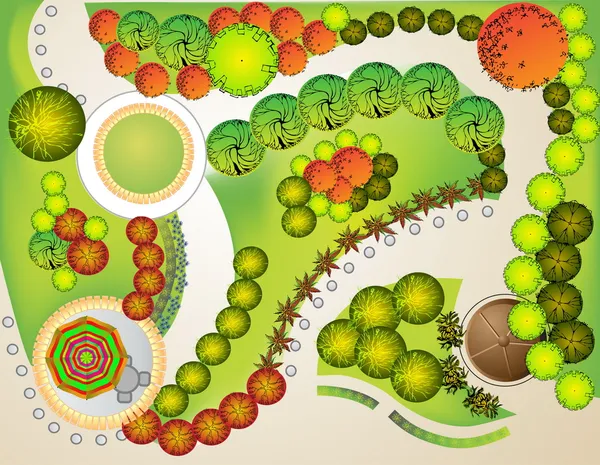 stock vector Landscape Plan