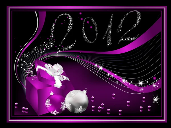Ευτυχισμένο το νέο έτος 2012 φόντο — Διανυσματικό Αρχείο