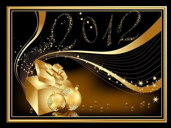 Feliz año nuevo 2012 fondo — Vector de stock