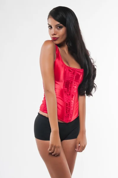 Red bustier — Stock Photo, Image