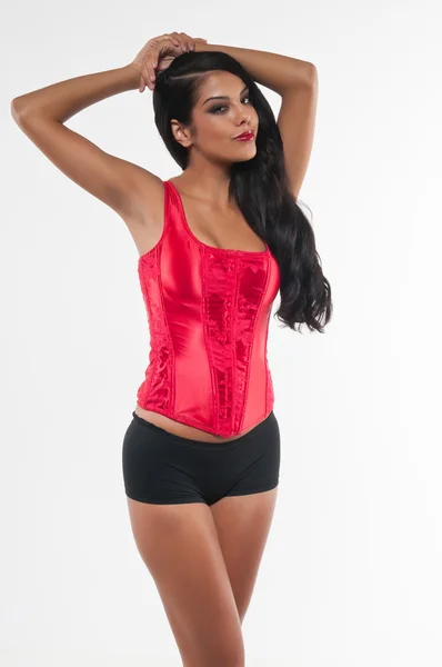 Rotes Bustier — Stockfoto